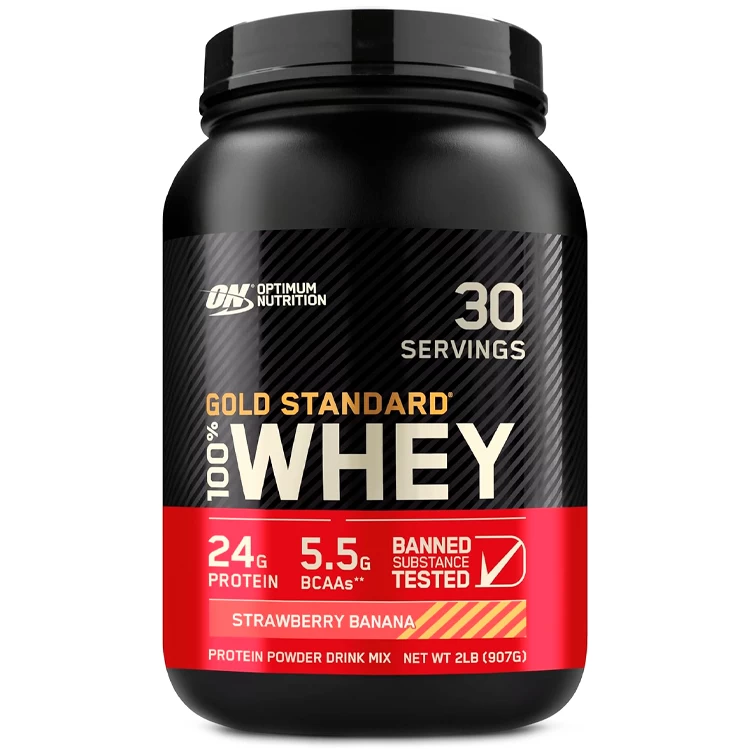 Сывороточный протеин Optimum Nutrition Gold Standard 100% WHEY Strawberry Banana 2lb