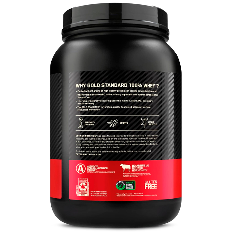 Proteine din zer Optimum Nutrition Gold Standard 100% WHEY Strawberry  Banana 2lb/907 g photo 3