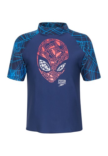 Costum de baie Speedo ESS SHORT SLEEVE SUNT IM NAVY/RED photo Costum de baie Speedo ESS SHORT SLEEVE SUNT IM NAVY/RED photo