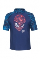 Costum de baie Speedo ESS SHORT SLEEVE SUNT IM NAVY/RED thumbnav