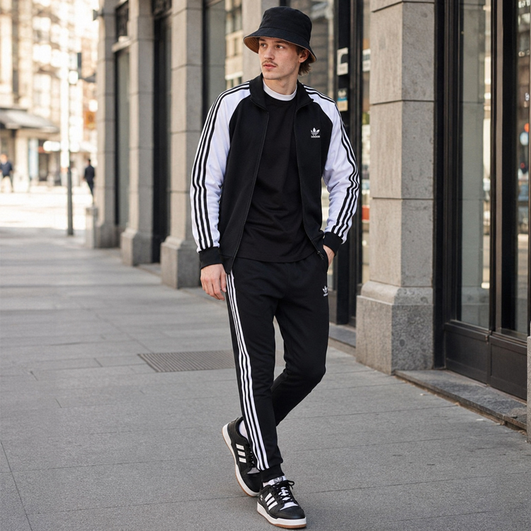 Pantaloni Adidas SST TP XS Negru Barbati photo 3