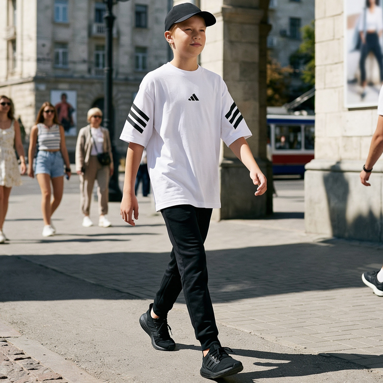 Tricou Adidas J FI 3S T photo 3