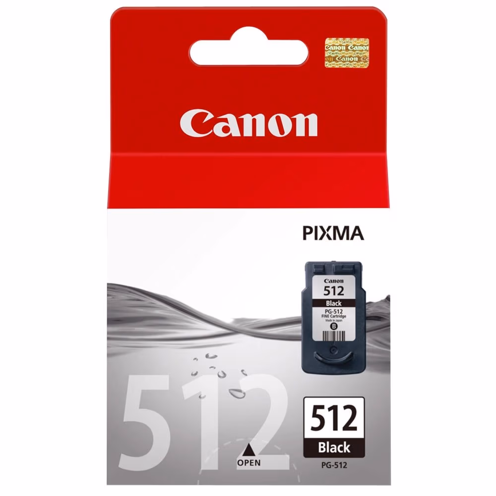 Ink Cartridge Canon PG-512, black 15ml - high capacity for MP230/240/250/252/260/270/272/280/282/480/490/492/495/499, MX320/330/340/350/360/410/420, iP2700/2702