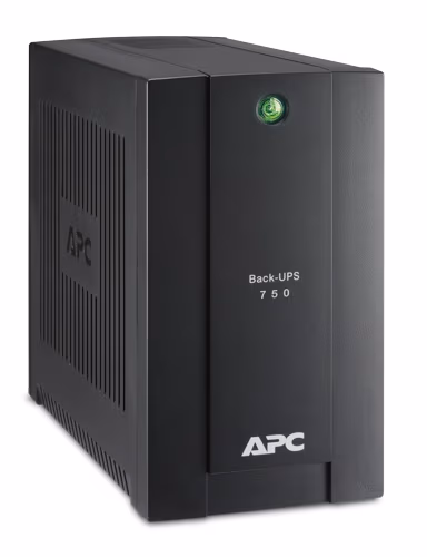 APC Back-UPS BC750-RS, 750VA/415W, 4 x CEE 7/7 Schuko (3 Battery Backup, all 4 Surge Protected), LED indicators, PowerChute USB Port 