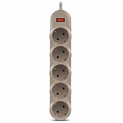 Surge Protector SVEN SF-05L, 5 Sockets, 5.0m, Gray