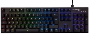 HYPERX Alloy FPS RGB Mechanical Gaming Keyboard (RU), Mechanical keys (Kailh Silver key switch) Backlight (RGB), 100% anti-ghosting, Key rollover: 6-key / N-key modes, Ultra-portable design, Solid-steel frame, Convenient USB charge port, USB