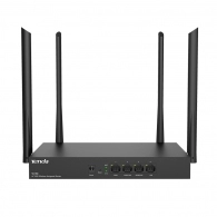 TENDA W15E AC1200 Wireless Hotspot Router, 867Mbps at 5Ghz + 300Mbps at 2.4Ghz, 300m2 Coverage, 50 user capacity, Remote Domain Maintance, 802.11ac/a/b/g/n, Multi WAN Load Balance, Support 3 WAN/3 LAN Cable Connection, 4 external antennas