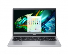 ACER Aspire A315-24P Pure Silver (NX.KDEEU.01A) 15.6" FHD (AMD Athlon Silver 7120U 2xCore 2.4-3.5GHz, 8GB (onboard) LPDDR5 RAM, 256GB PCIe NVMe SSD, AMD Radeon 610M Graphics, WiFi-AC/BT 5.1, 3cell, HD webcam, EN/RU/UA, No OS, 1.78kg) thumbnav 1