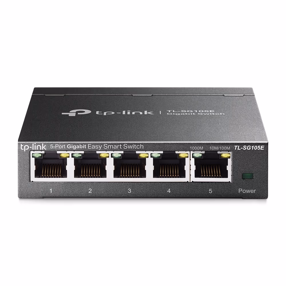 Коммутатор TP-LINK TL-SG105E / 8 port / Gigabit / RJ45 / steel case 