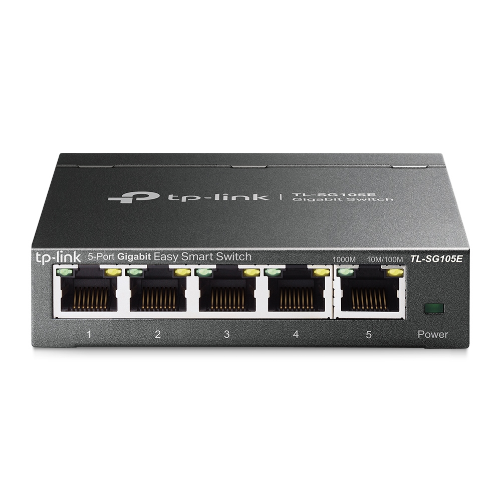 Switch TP-LINK TL-SG105E / 8 port / Gigabit / RJ45 / steel case photo 1