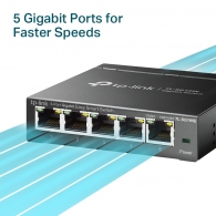 Switch TP-LINK TL-SG105E / 8 port / Gigabit / RJ45 / steel case thumbnav 3