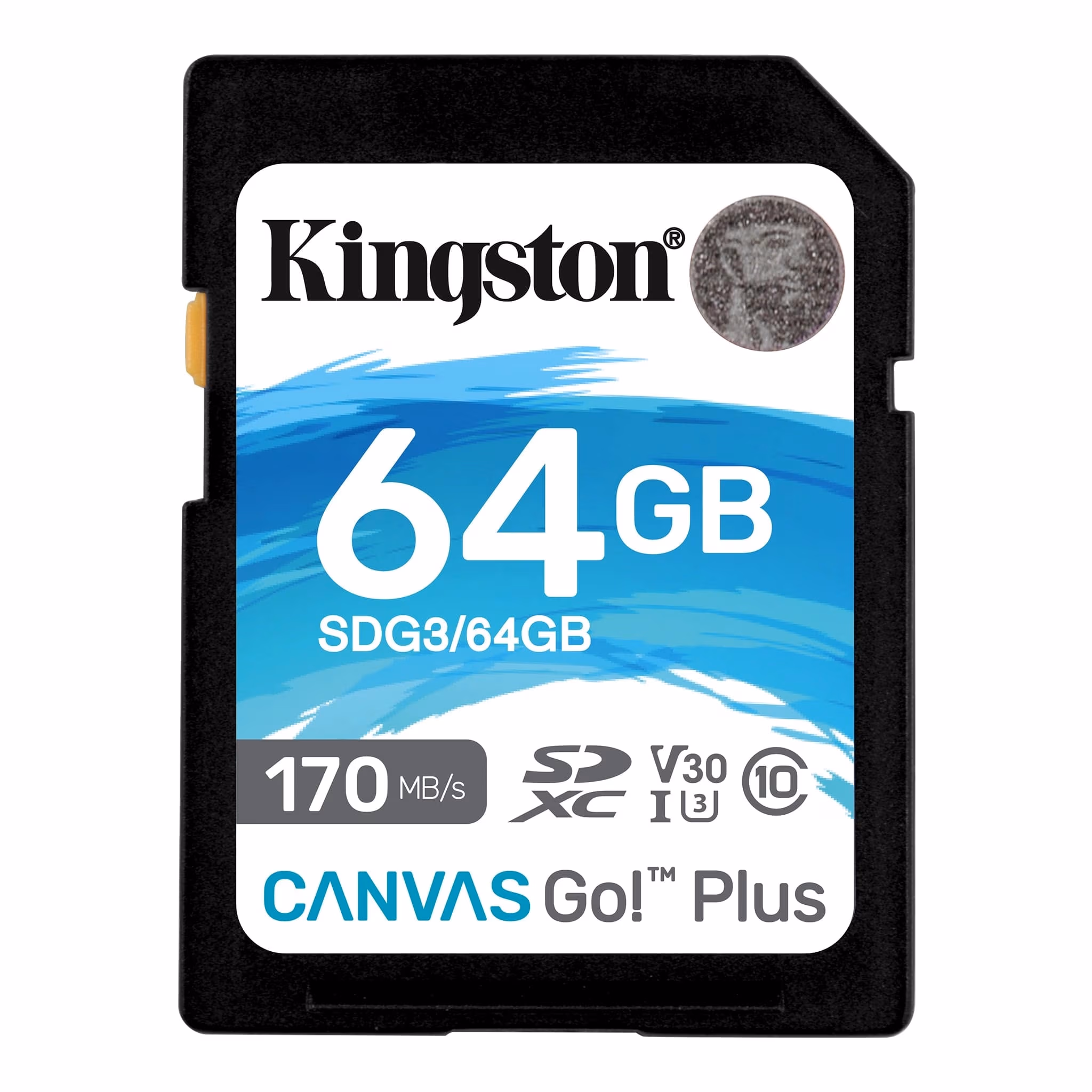 Карта памяти SD 64GB Kingston Canvas Go! Plus, 170Mbps