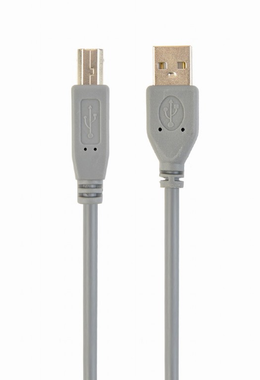 Cable USB2.0 CCP-USB2-AMBM-6G, USB 2.0 A-plug B-plug 6ft cable, 1.8 m, Grey Color photo 1