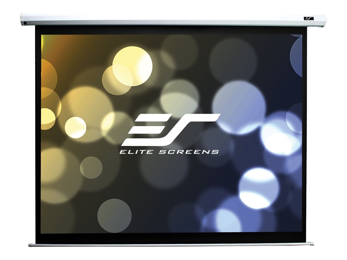 Elite Screens 84” (4:3) 170 x 127cm, Electric Projection Screen, Spectrum Series with IR/Low Voltage 3-way wall box, White photo 1