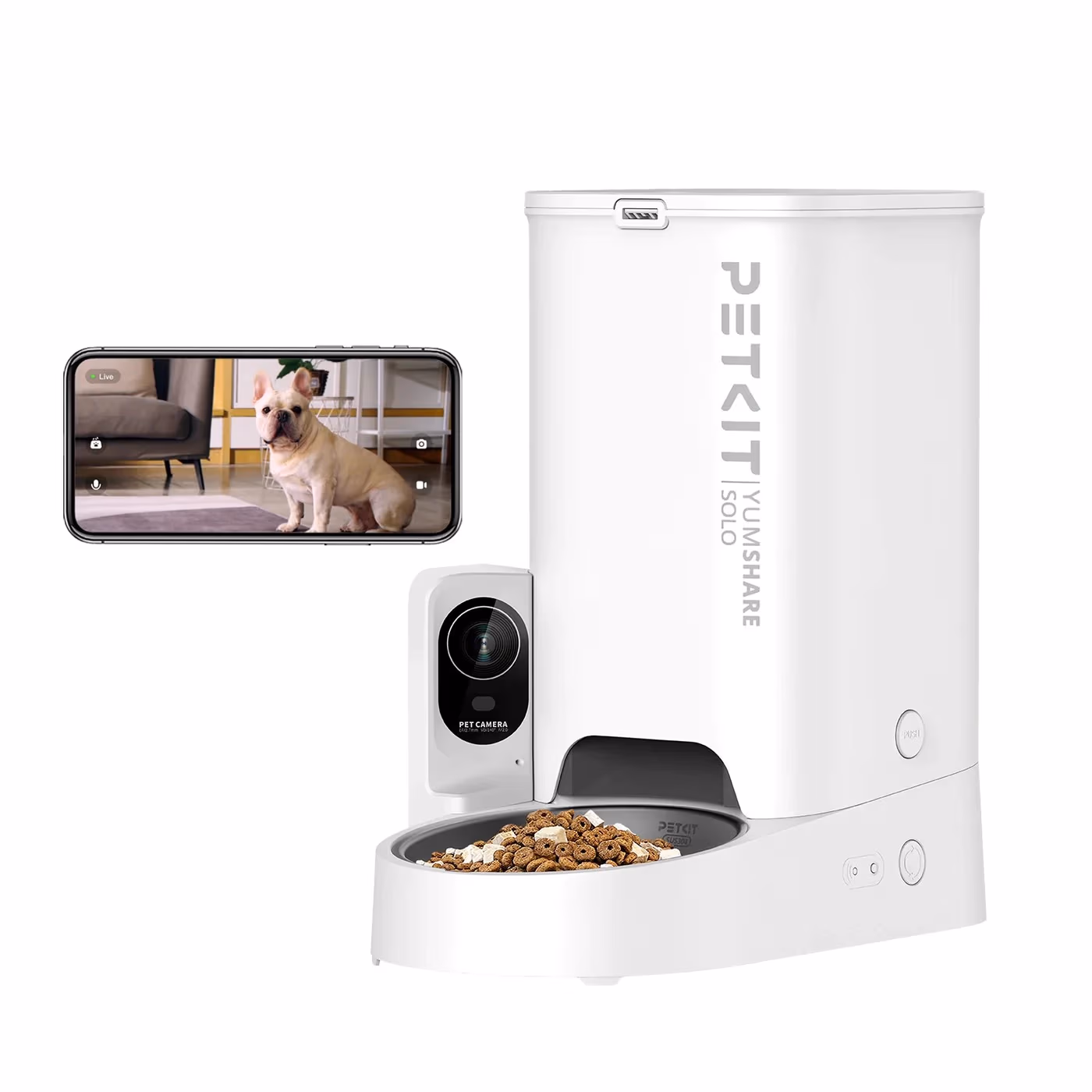 Dozator automat de hrana cu camera Petkit YumShare SOLO/ Wi-Fi and Bluetooth/ 3L 