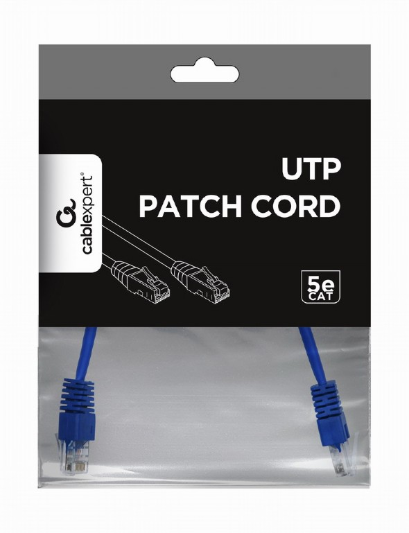 UTP Cat.5e Patch cord, 0.25m, Blue photo 2