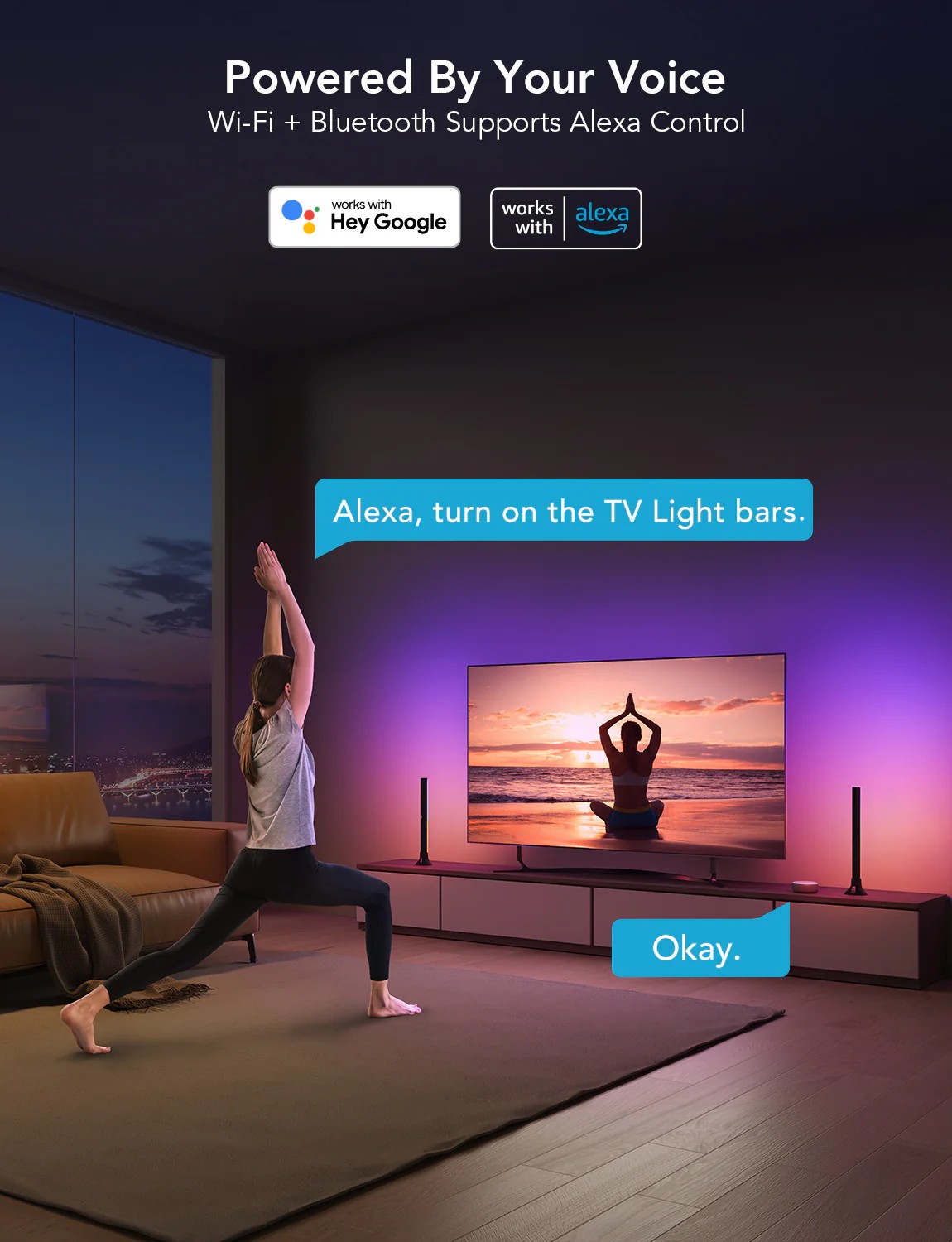 Световые панели для телевизоров GOVEE RGBIC TV Light Bars for 45-70 inch TVs photo 6