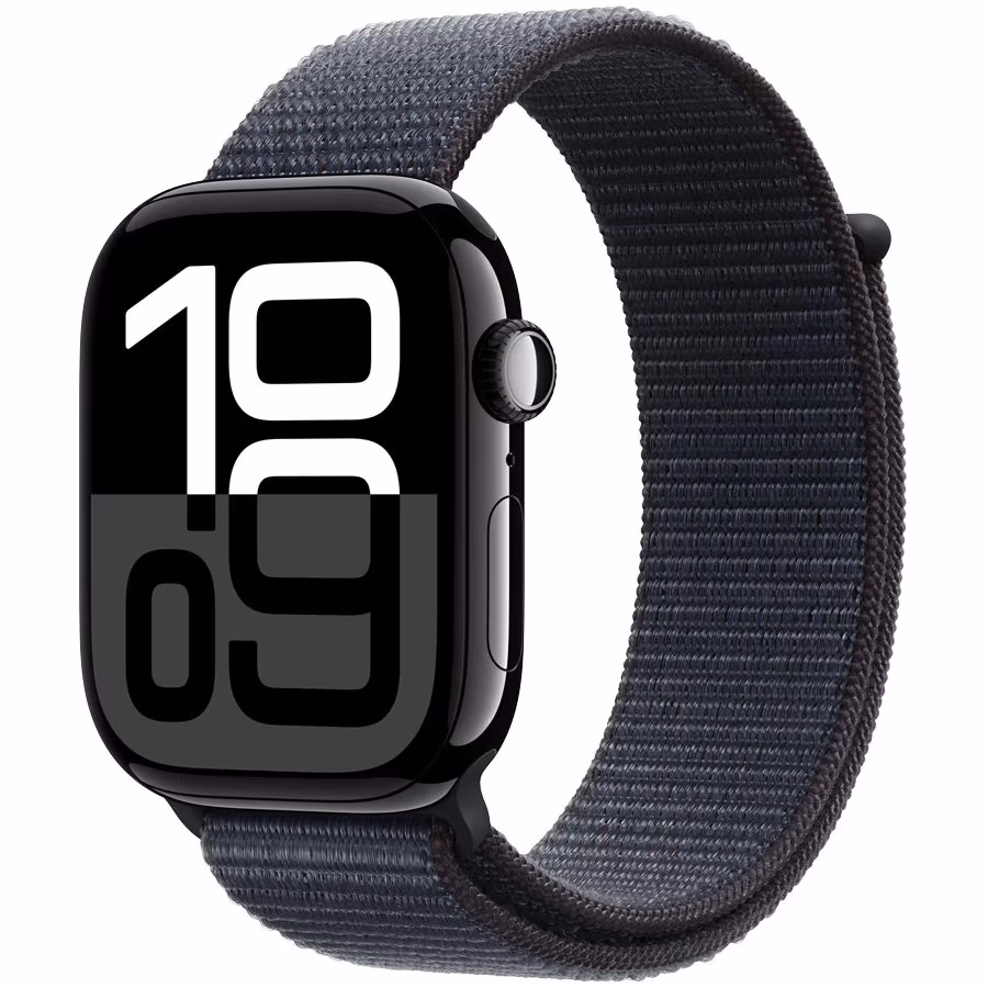Smart watch Apple Watch Series 10 GPS 42mm Jet Black Aluminium Case with Ink Sport Loop (MWWG3QI/A) 