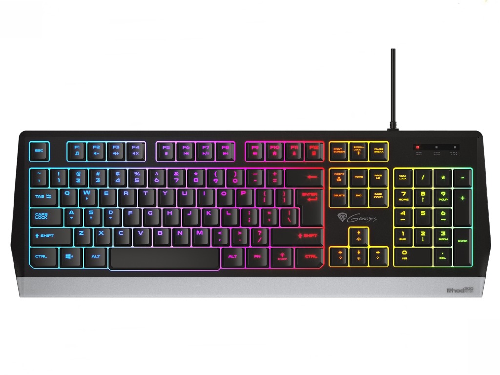 Tastatura cu fir Genesis Keyboard Rhod 350, RGB, RU Layout, RGB Backlight photo 1