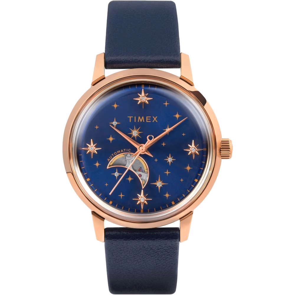 Celestial Automatic 38mm Leather Strap Watch TW2W21300