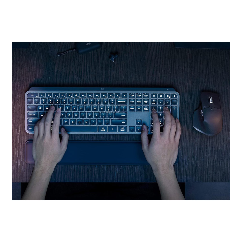 Клавиатура беспроводная Logitech MX Keys S with Palm Rest (920-011589) / Мембранная photo 8