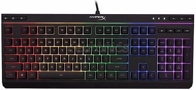 HYPERX Alloy Core RGB Membrane Gaming Keyboard (RU), Backlight (RGB), Quiet, Responsive keys with anti-ghosting functionality, Spill resistant, Key rollover: 6-key / N-key modes, Durable, solid frame, Convenient USB charge port, USB 