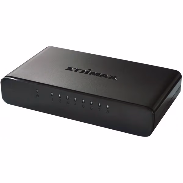 EDIMAX ES-3308P, 8-port Desktop Switch, 8 10/100M RJ45 ports, Plastic case Compact and Sleek Desktop Design: Ideal for SOHO environments