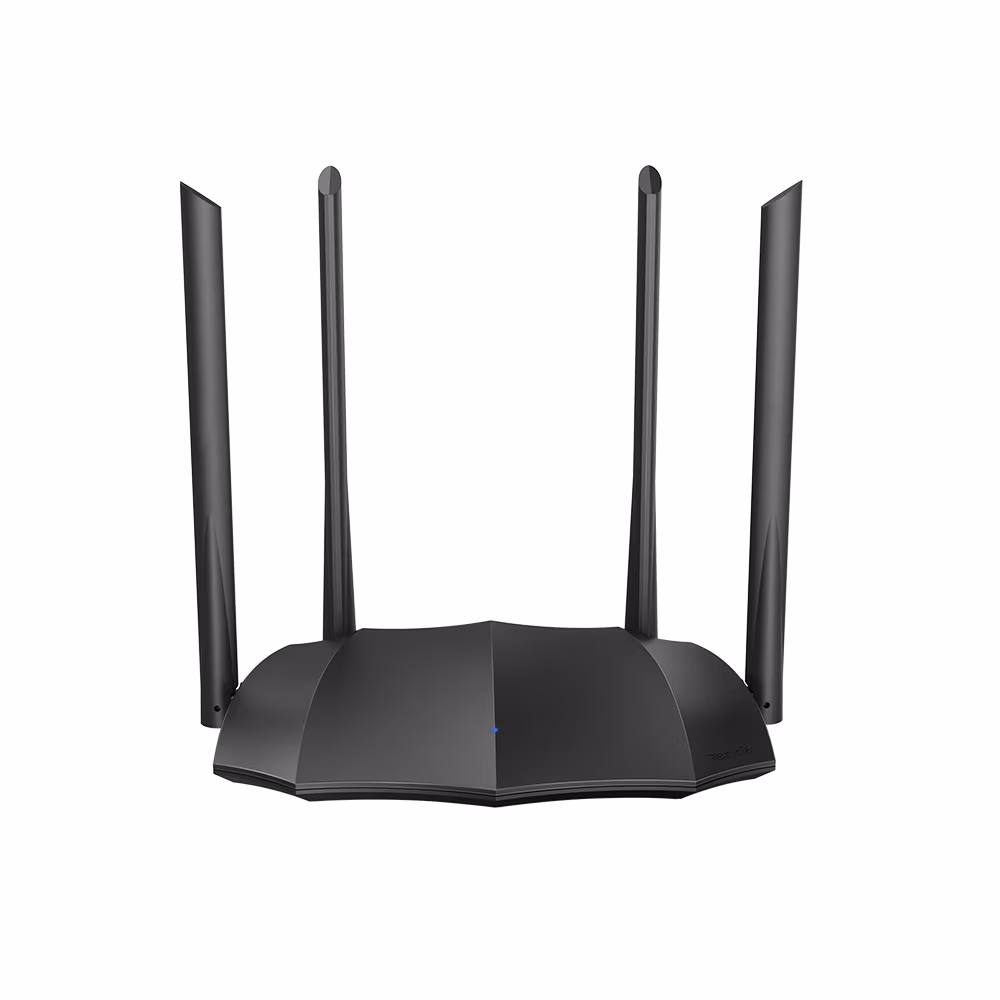 TENDA AC8 AC1200 Gigabit Dual Band Wireless Router, 867Mbps at 5Ghz + 300Mbps at 2.4Ghz, MU-MIMO, Beamforming, 802.11ac/a/b/g/n, 1 Gigabit WAN + 3 Gigabit LAN, Simultaneous dual band 2.4 & 5GHz, 4 external antennas 