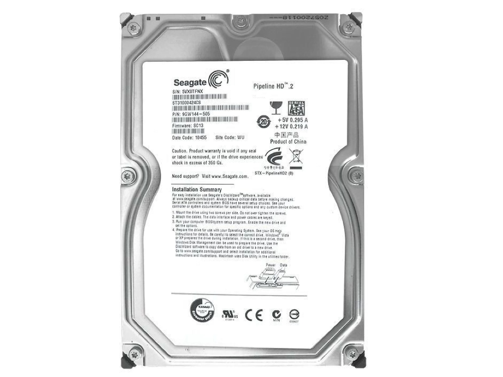 3.5" HDD 1.0TB Seagate ST31000424CS Pipeline HD™.2, 5900rpm, 16MB, SATAII, NP photo 1