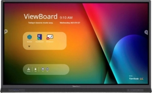 ViewSonic IFP8632, EDUCATION - Classroom Essentials, 86"(3840x2160), 20 Multi Touch, 9H, 350nits, 4000:1, 2G RAM/16GB Storage, OPSx1, HDMI-inx2, HDMI outx1, VGAx1, USB-Ax4, USB-Bx1, Earphonex1, Audiox1, RS232, Black thumbnav 1