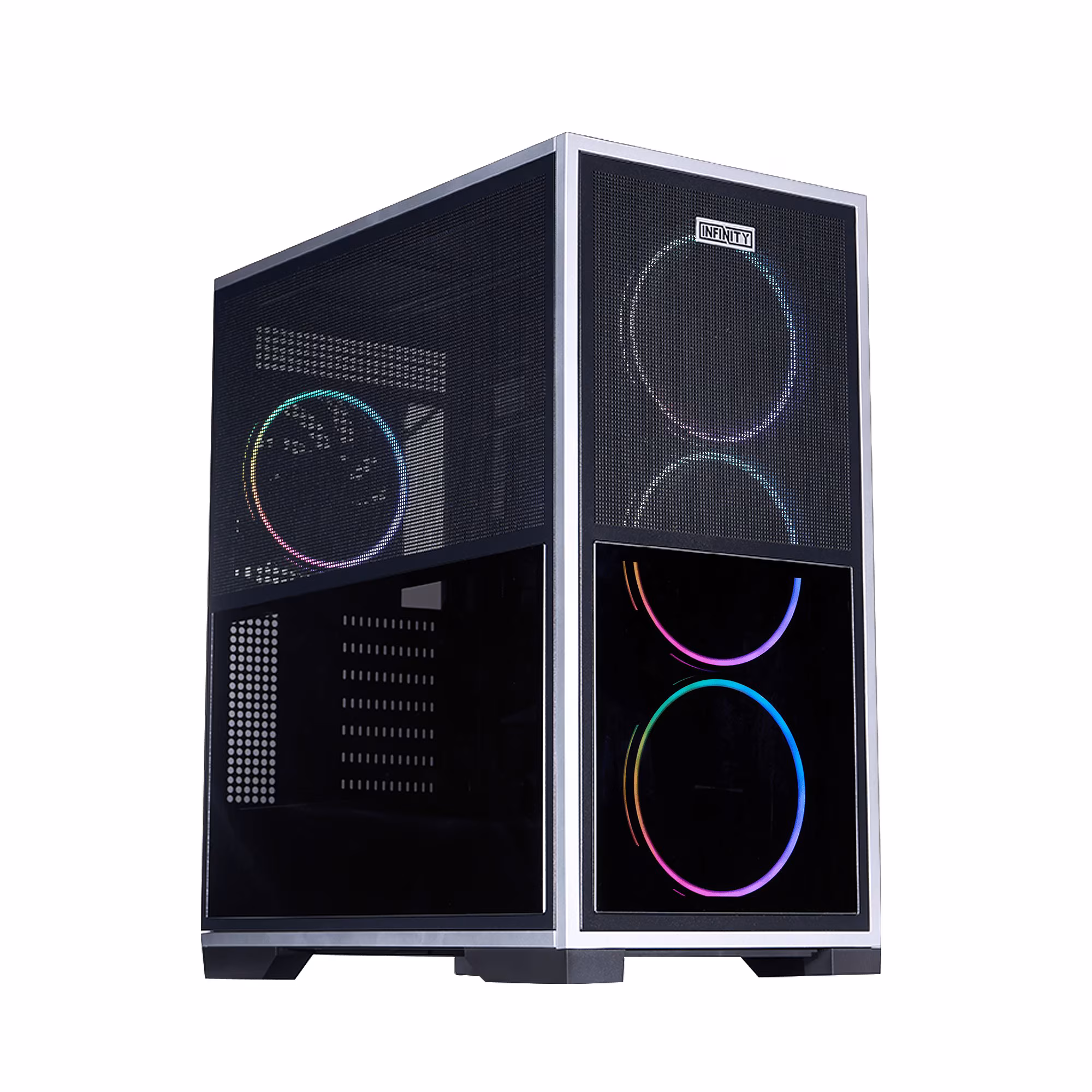 Корпус 1STPLAYER IF8 / no PSU / Side-Window / 4x120mm / ATX / Black