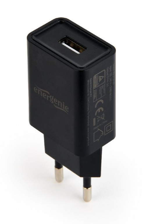 USB Charger  Gembird EG-UC2A-03 Universal AC USB charging adapter, 5 V / 2 A, Black photo 3