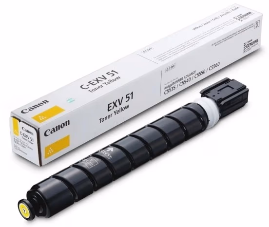 Compatible toner for Canon EXV-51Y IR Advance C5535i/C5540i/C5550i/C5560i/DX C5735i/C5740i/C5750i/C5760 Cyan Integral 60K.