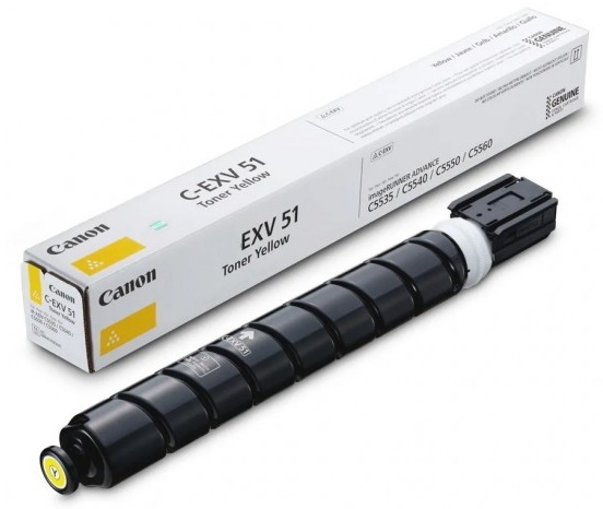 Compatible toner for Canon EXV-51Y IR Advance C5535i/C5540i/C5550i/C5560i/DX C5735i/C5740i/C5750i/C5760 Cyan Integral 60K. photo 1