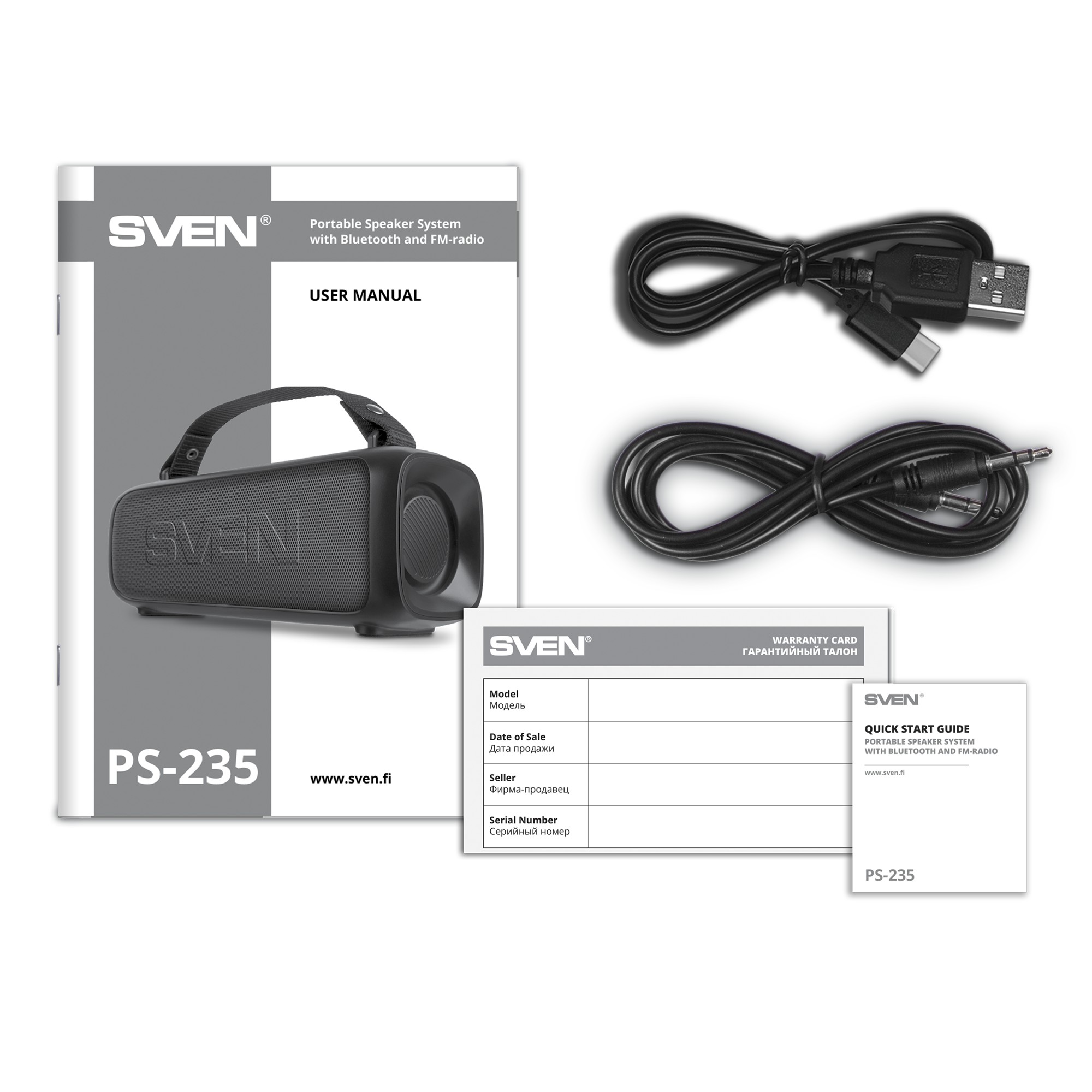Boxa portabila SVEN PS-235, Black / 12W / Bluetooth / FM / USB / 1500mA*h photo 9