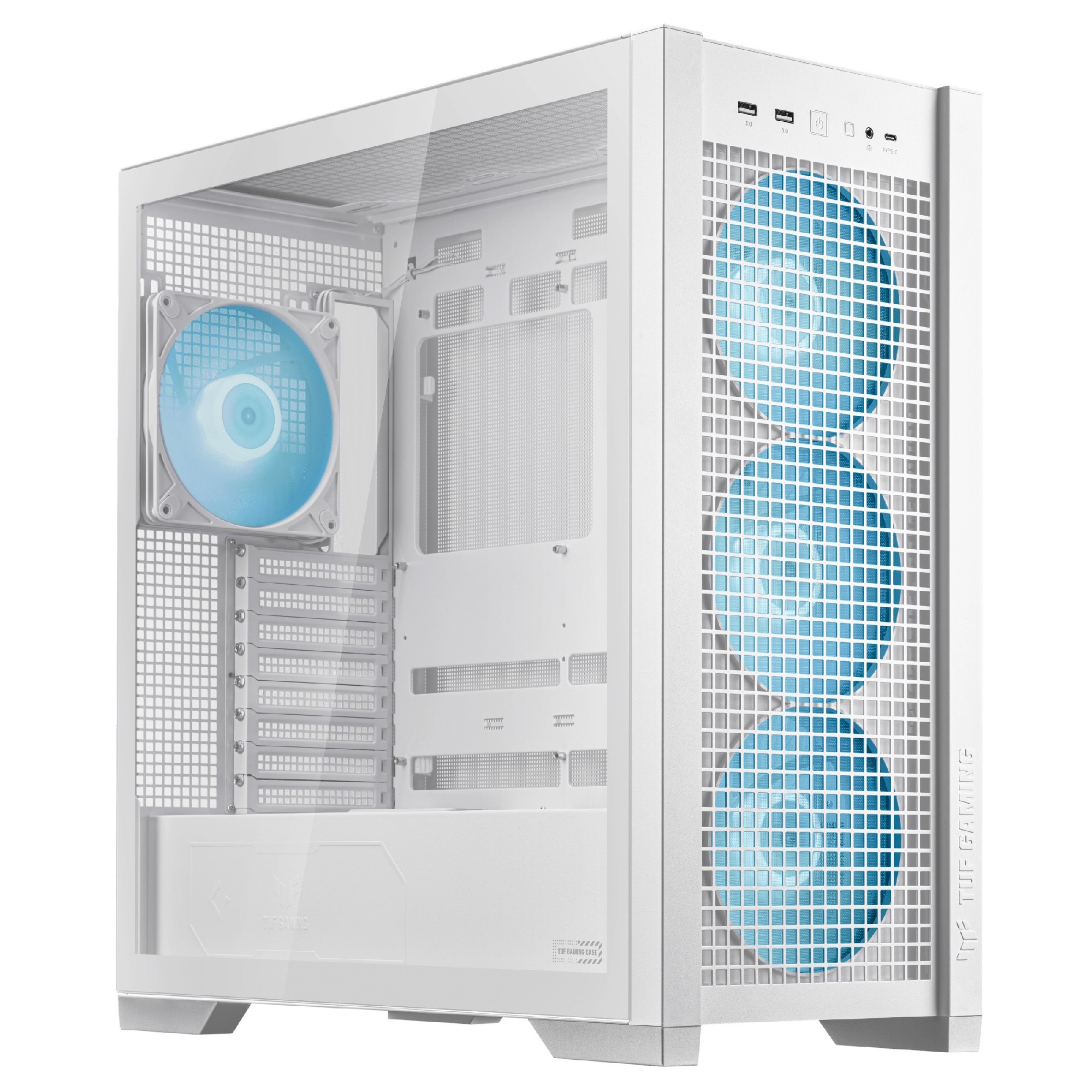 Carcasa ASUS TUF Gaming GT302 ARGB WHITE / no PSU / 4x140mm ARGB fan/ EATX/ White photo 2