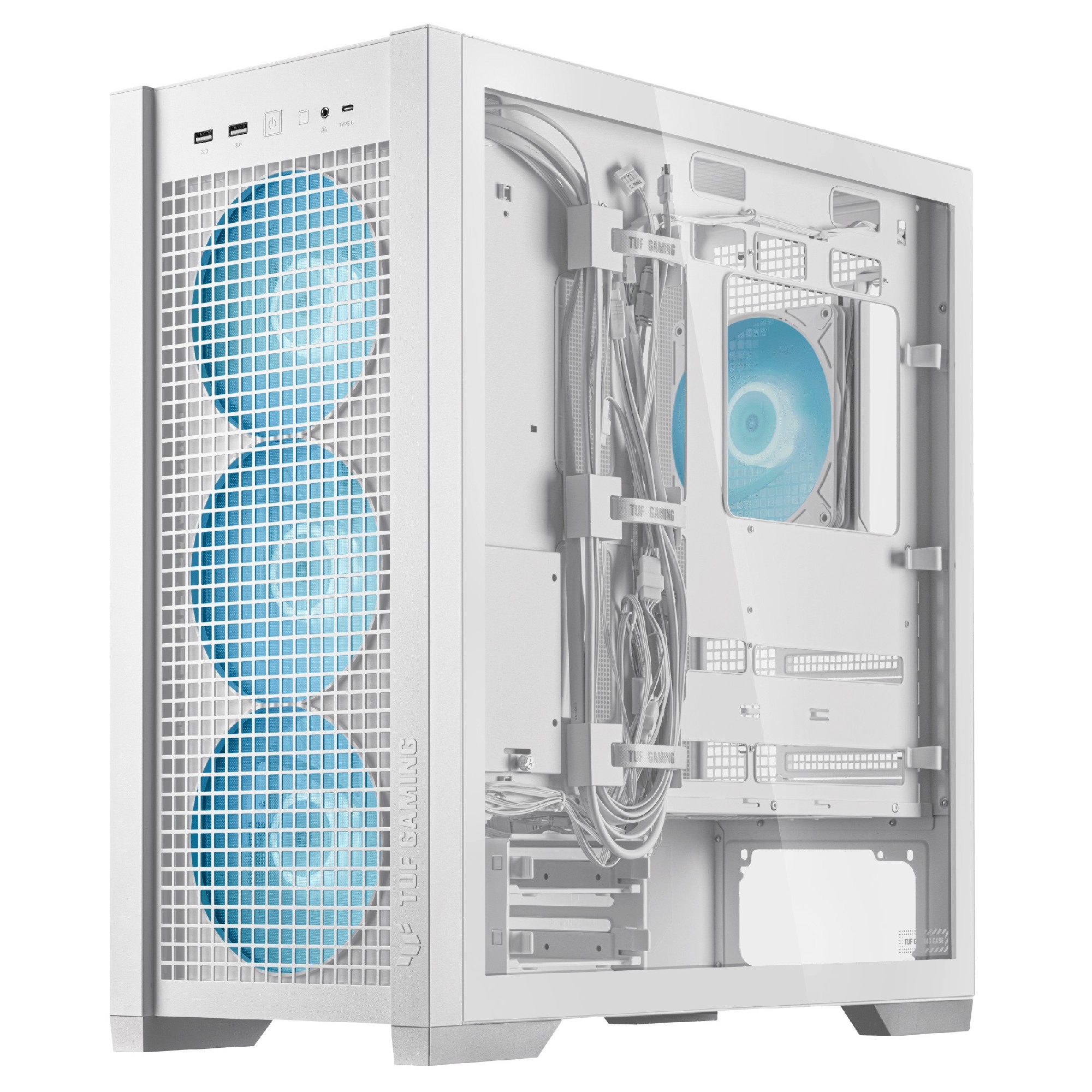Carcasa ASUS TUF Gaming GT302 ARGB WHITE / no PSU / 4x140mm ARGB fan/ EATX/ White photo 4