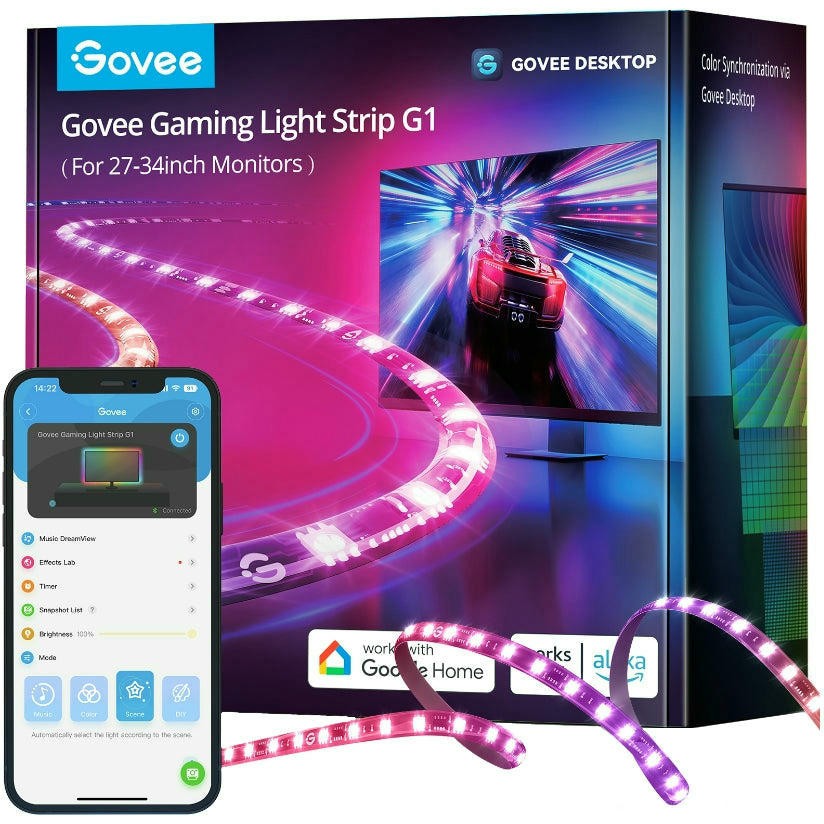 GOVEE RGB Gaming Light Strip G1 (27”-34”) photo 1