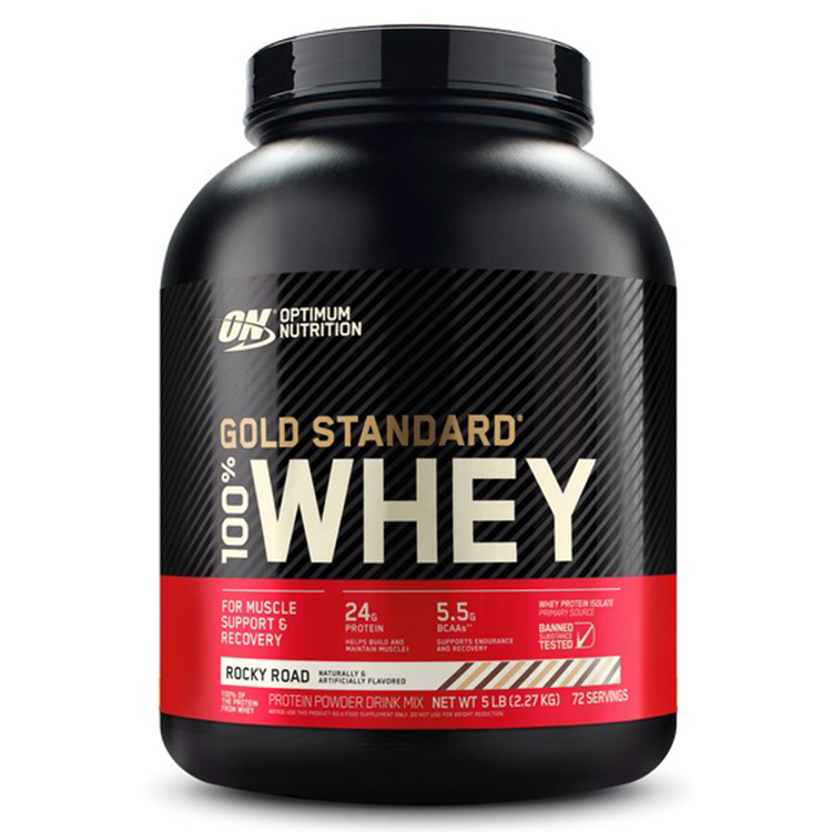 Сывороточный протеин Optimum Nutrition ON 100% WHEY GOLD ROCKY ROAD 5LB/2.27 кг photo 2