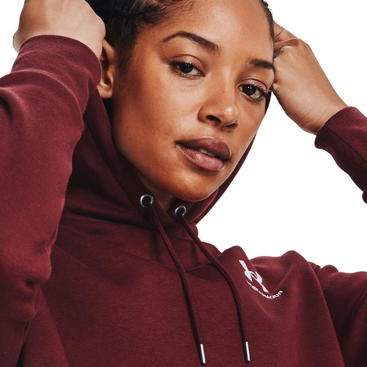 Hanorac Under Armour Essential Fleece Hoodie M Bordo Femei photo 2