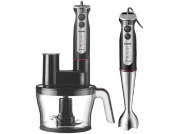 Blender Submersibil Philips HR 1377 Negru cu inox / 5 viteze / 1000 ml photo 2