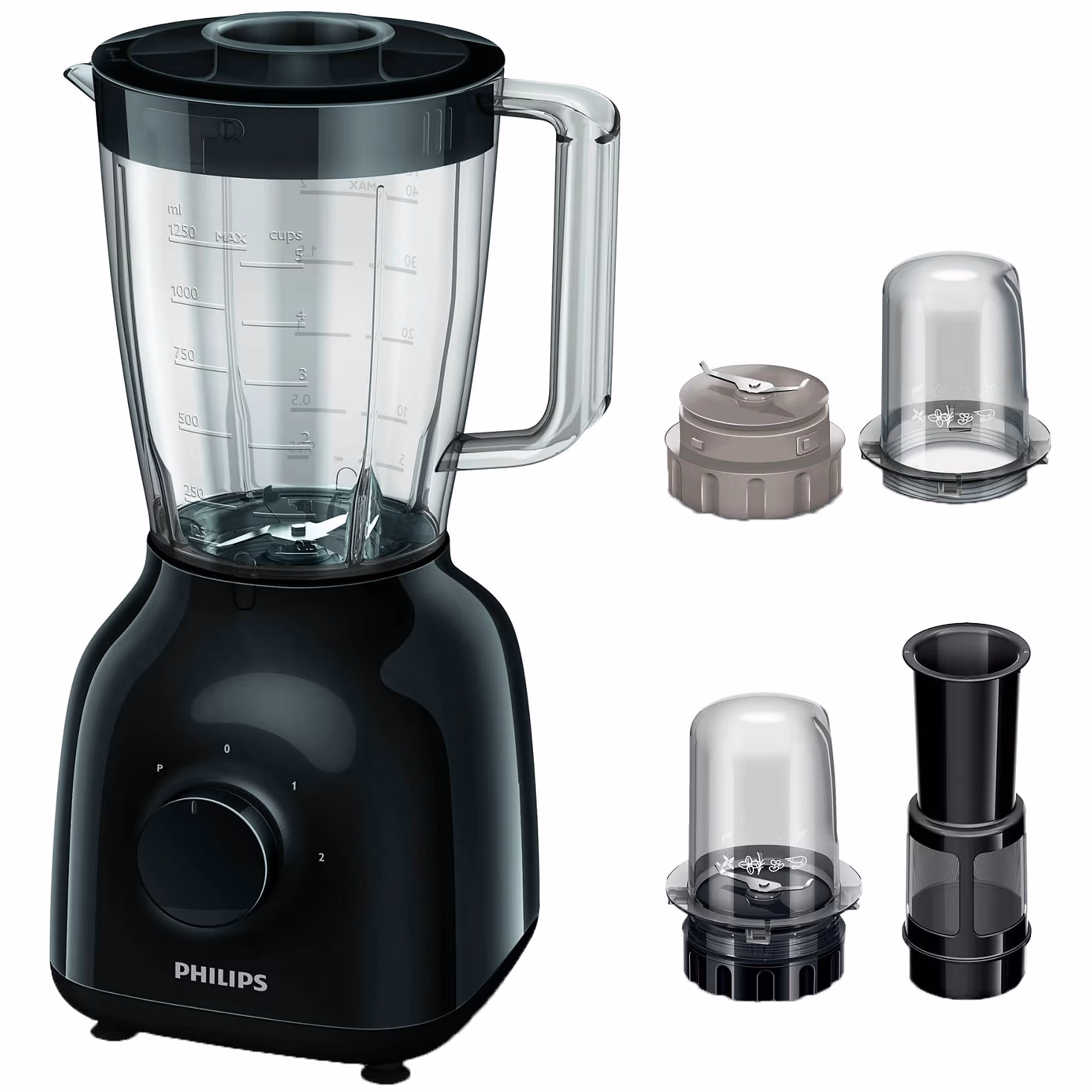 Blender Philips HR2104, 1500 ml, 2 trepte viteza, Negru 