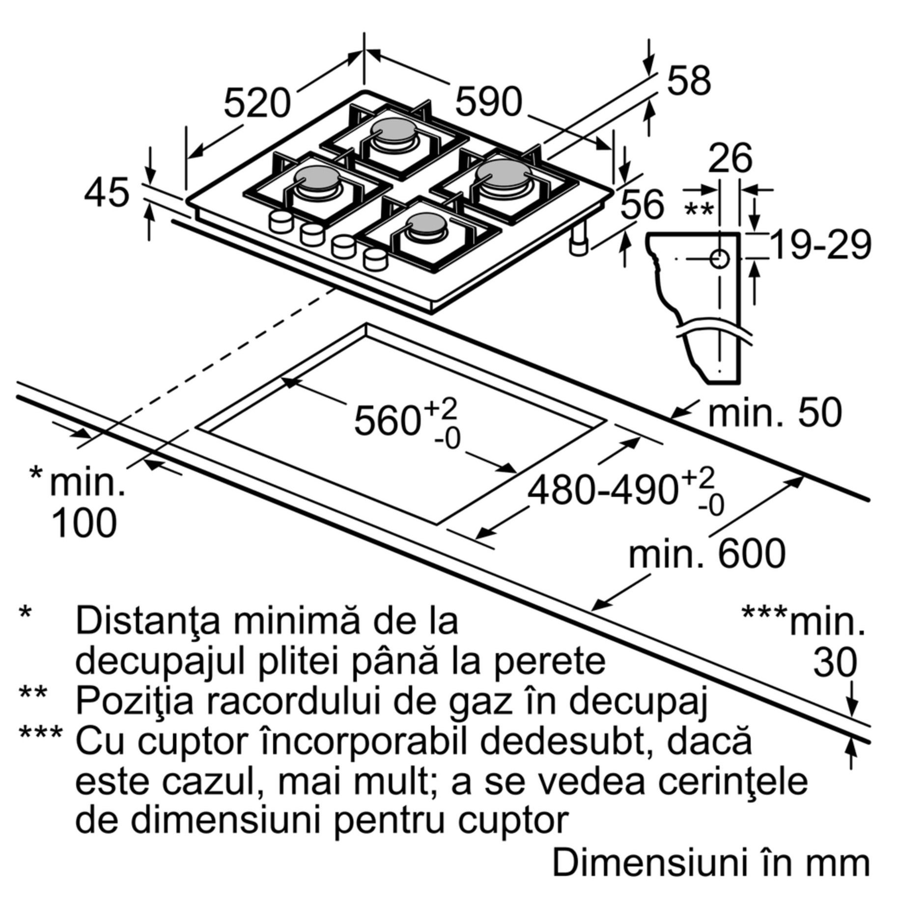 Встраиваемая  газовая панель Bosch PNP6B6B90 photo 2