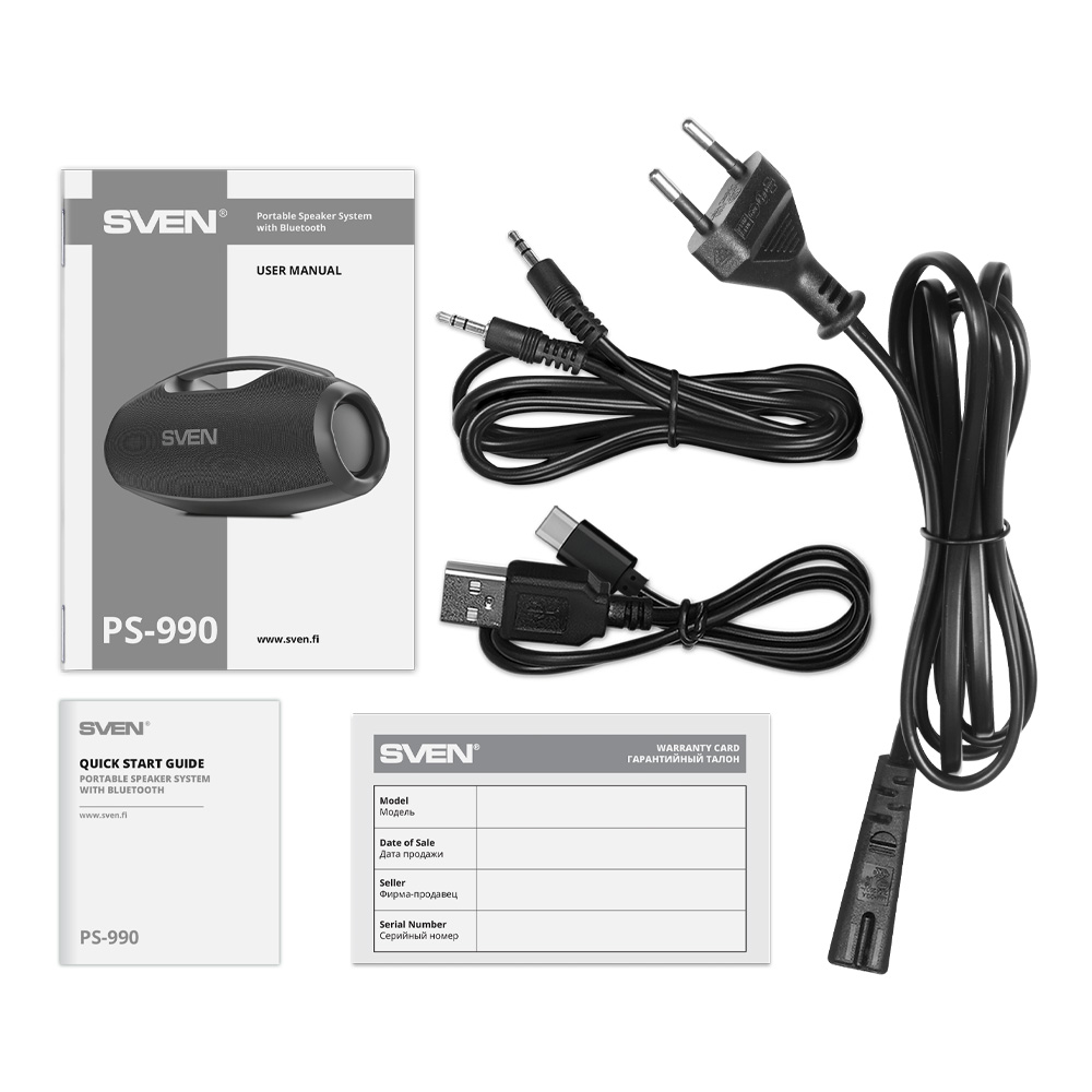 Boxa portabila Sven PS-990 Black photo 13