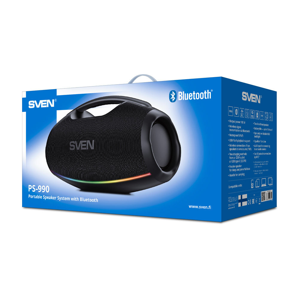 Boxa portabila Sven PS-990 Black photo 14