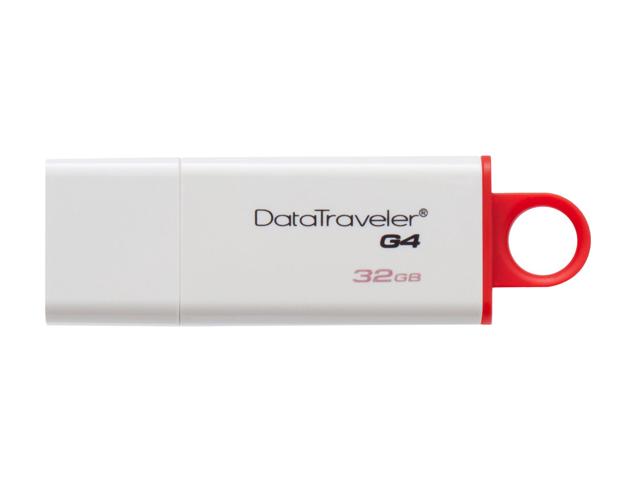 32GB USB3.0 Kingston DataTraveler G4 White/Red, (Read 100 MByte/s, Write 12 MByte/s) photo 1