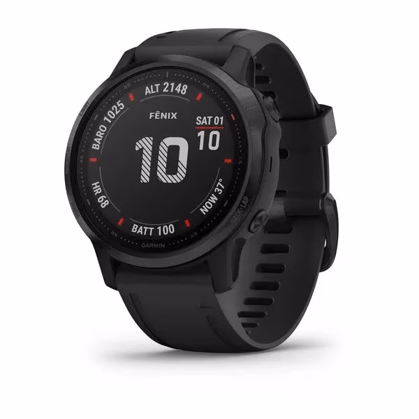 Garmin fenix 6S Pro, Black with Black Band 