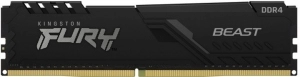 32GB DDR4-2666  Kingston FURY® Beast DDR4, PC21300, CL16, 1.2V,  Auto-overclocking, Asymmetric BLACK low-profile heat spreader, Intel XMP Ready (Extreme Memory Profiles)