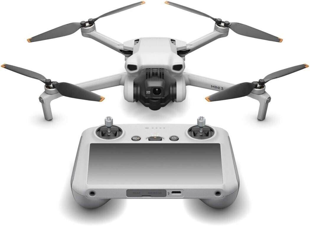 (949929) DJI Mini 3 Fly More Combo - Portable Drone, DJI RC-N1, 12MP photo, 4K 30fps/FHD 60fps camera with gimbal, max. 4000m height / 57.6kmph speed, max. flight time 38min, Battery 2453 mAh, 248g (3 batteries, 3 pairs propellers, charging hub, bag)