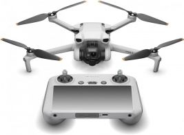 (949929) DJI Mini 3 Fly More Combo - Portable Drone, DJI RC-N1, 12MP photo, 4K 30fps/FHD 60fps camera with gimbal, max. 4000m height / 57.6kmph speed, max. flight time 38min, Battery 2453 mAh, 248g (3 batteries, 3 pairs propellers, charging hub, bag)